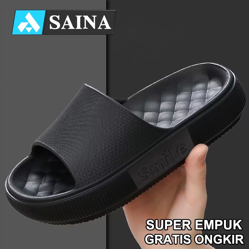 Sandal Pria Karet Kekinian Casual Murah Empuk Sendal Selop Pria Jelly Slip On Remaja Cowo Korea EVA