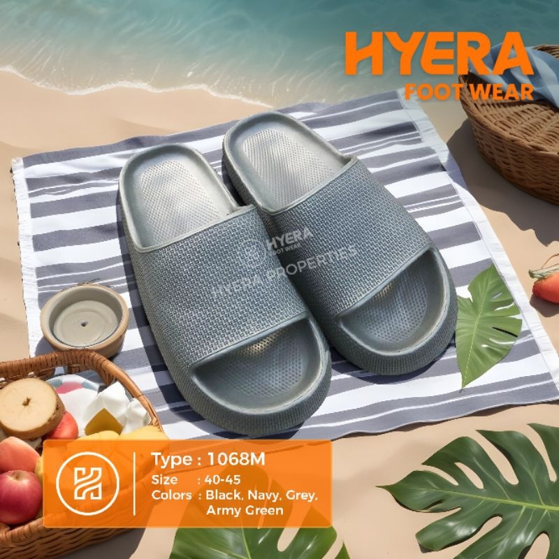 Sandal Pria Dewasa Slip On Karet Porto Black Size 40